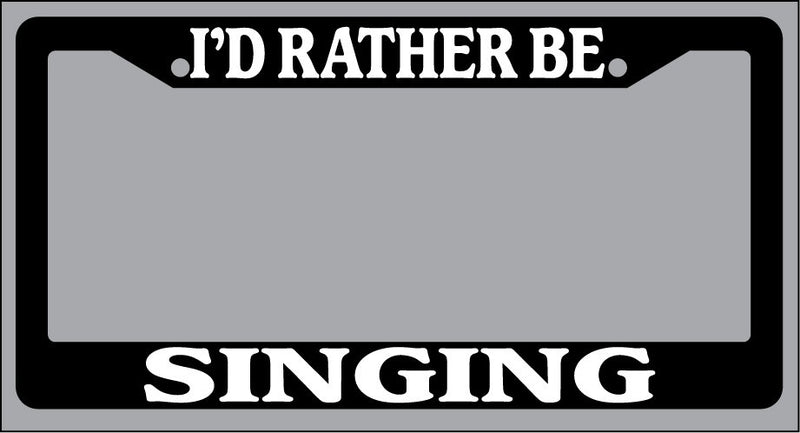Black License Plate Frame "I&