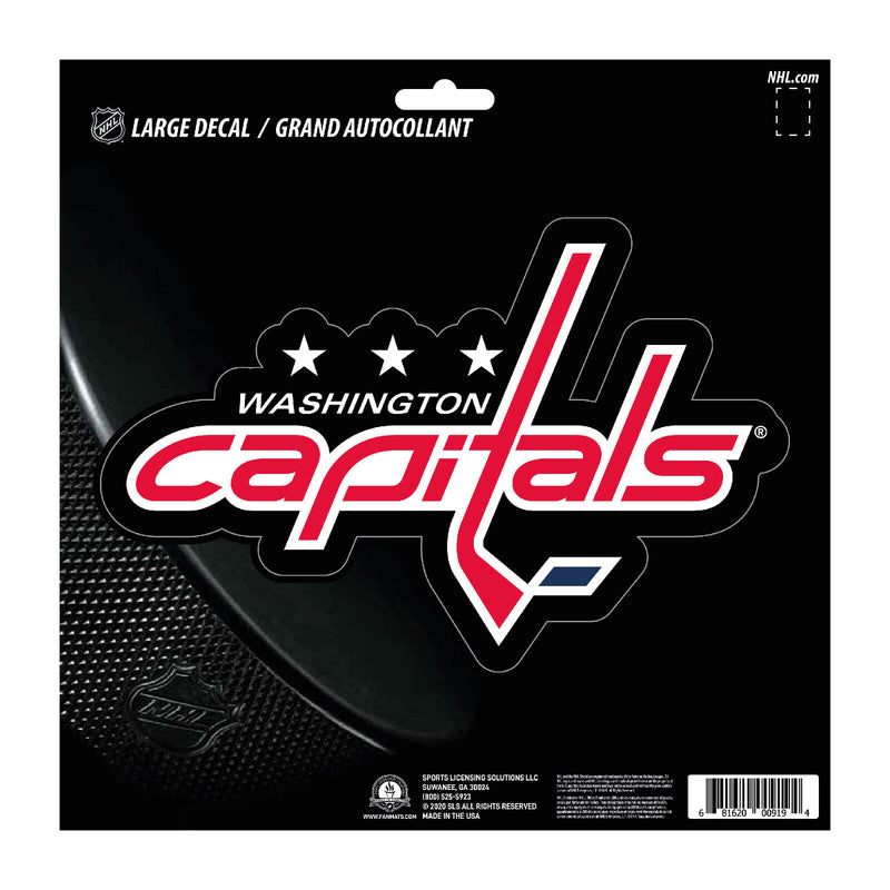 NHL Washington Capitals Decal Large 8"X8" Auto RV Boat Cooler Luggage