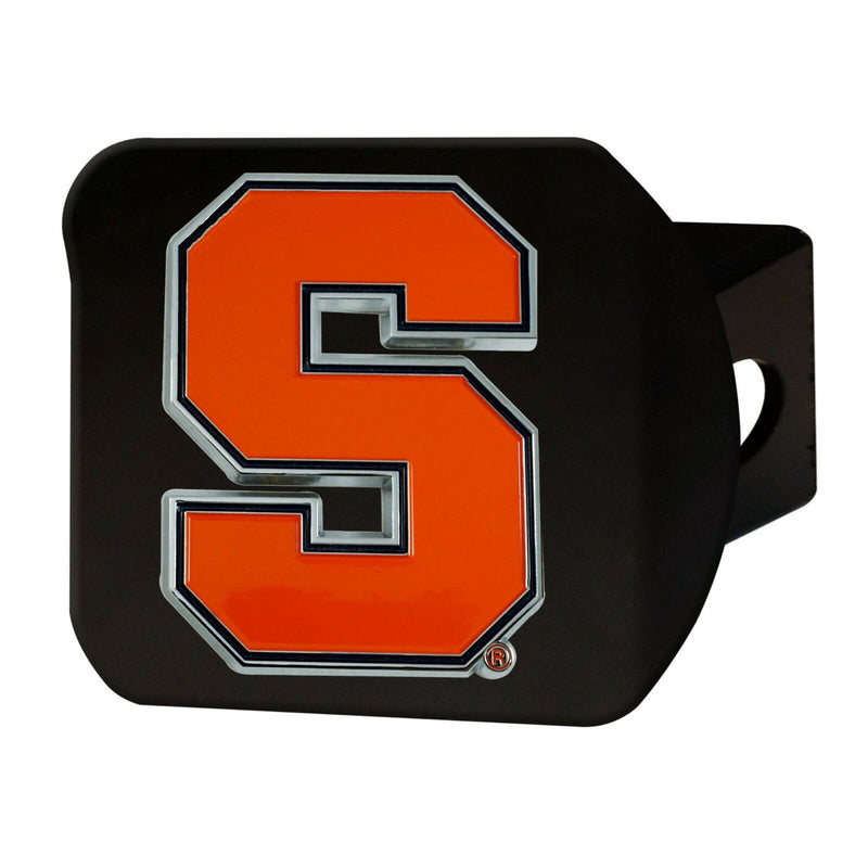 NCAA Syracuse Orange 3D Color on Black Metal  Hitch Cover