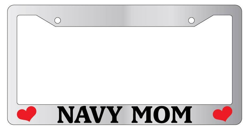 Chrome License Plate Frame NAVY MOM Auto Accessory Novelty  Mod-GRAPH9856236-5153