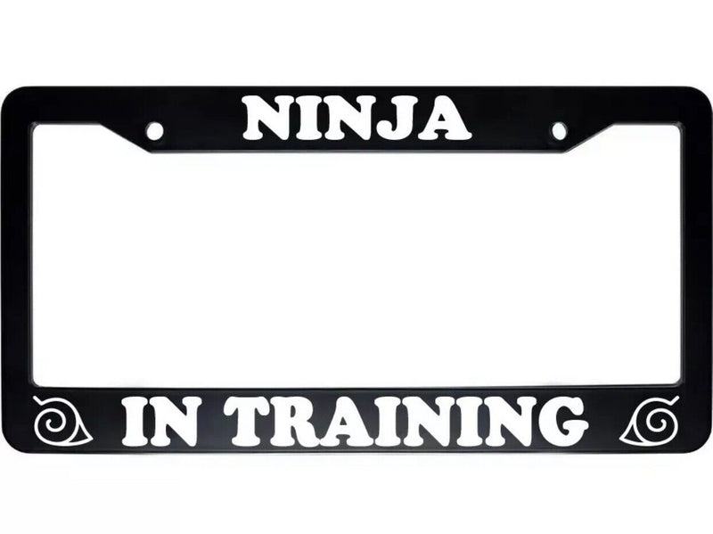 Ninja In Training Naruto Black Auto License Plate Frame Holder US