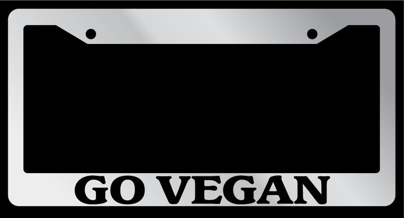 Go Vegan Chrome License Plastic Plate Frame Auto  Mod-GRAPH9856236-10270