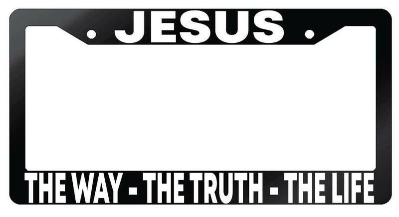 Jesus The Way-The Truth-The Life Glossy Black Plastic License Plate Frame  Mod-GRAPH9856236-7286