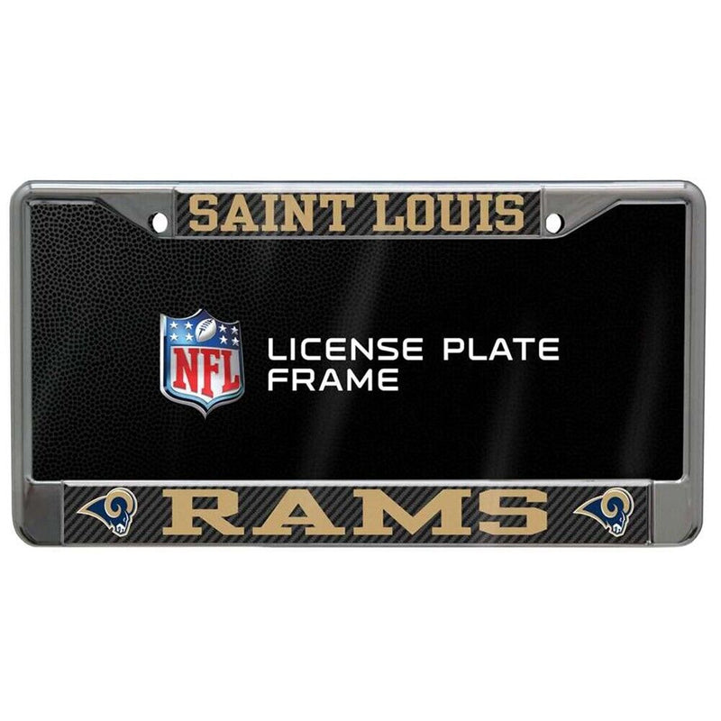 NFL Saint Louis Rams Metal License Plate Frame - Carbon Fiber