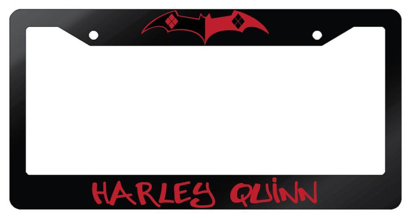 Harley Quinn (Design 3) Glossy Black Plastic License Plate Frame DC  Mod-GRAPH9856236-7333