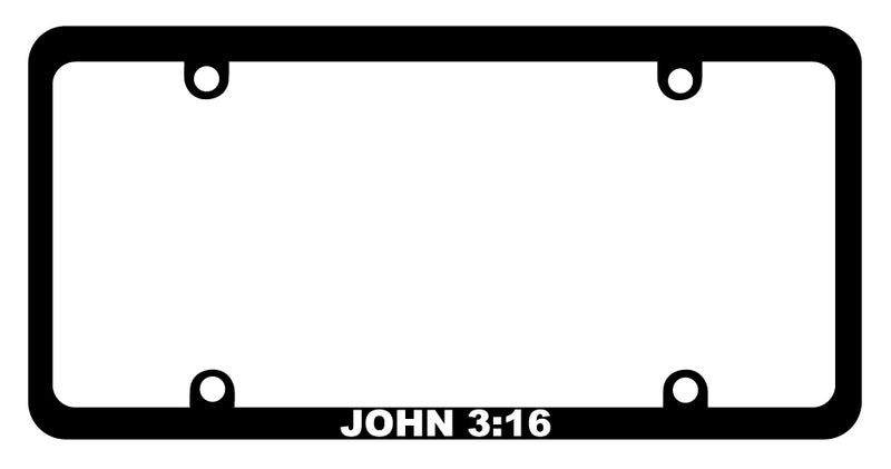 John 3:16 License plate frame (thin around) Christian  Mod-GRAPH9856236-1235
