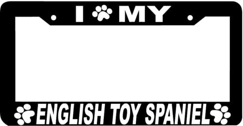 ENGLISH TOY SPANIEL DOG paw print License Plate Frame