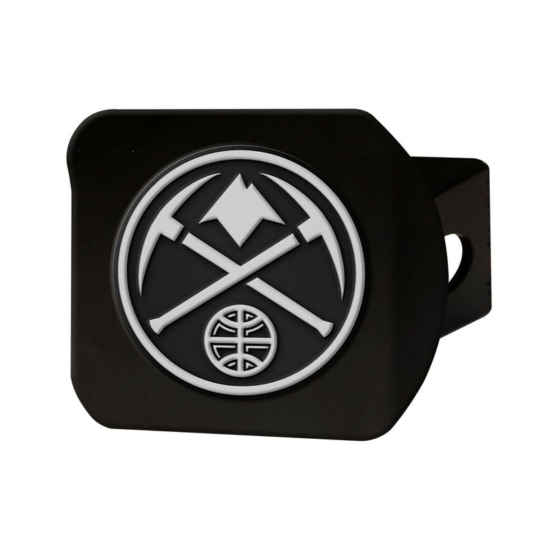 NBA Denver Nuggets 3D Chrome on Black Metal Hitch Cover