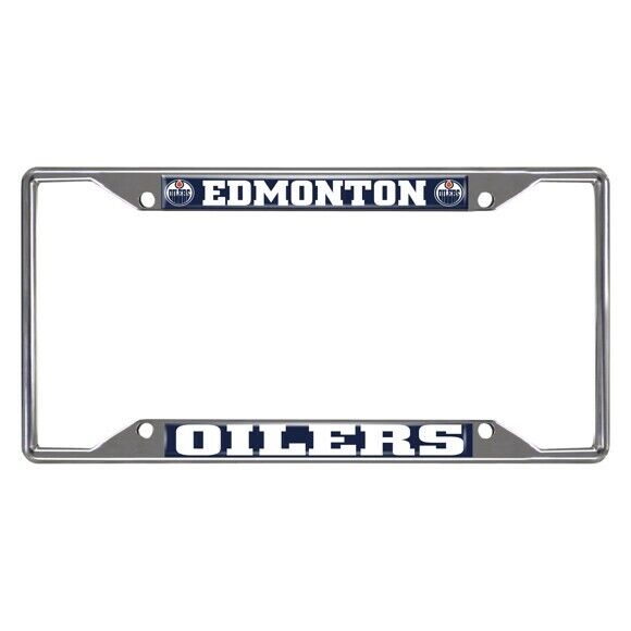 NHL Edmonton Oilers Chrome Metal License Plate Frame