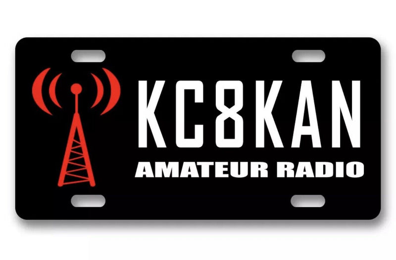 Amateur Ham Radio Custom Call Sign License Plate Tag, Novelty Plate