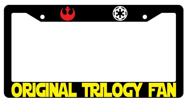 Original Trilogy Fan Black Plastic License Plate Frame SW  Mod-GRAPH9856236-2020