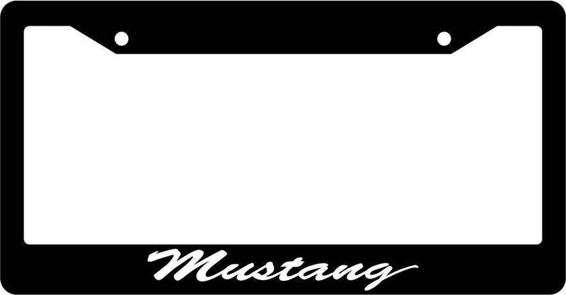 Black License Plate Frame CURSIVE MUSTANG Auto Accessory Novelty 1589  Mod-GRAPH9856236-3207