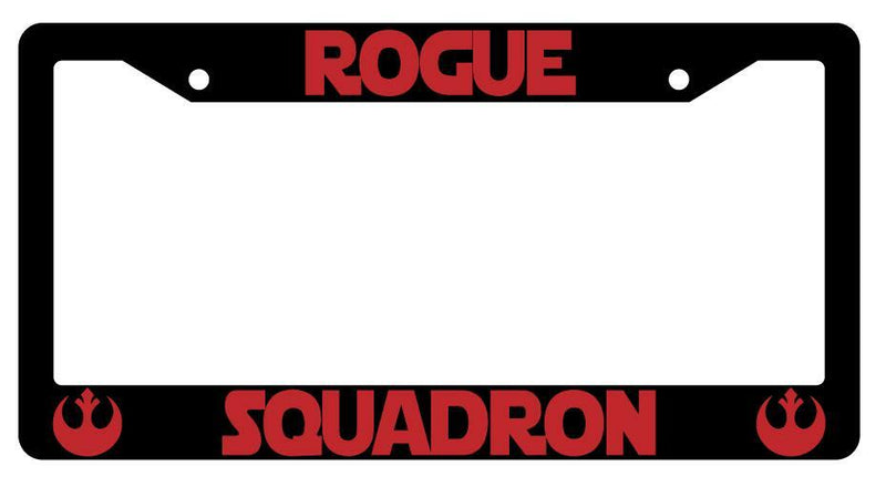 Rogue Squadron Black Plastic License Plate Frame SW  Mod-GRAPH9856236-2013