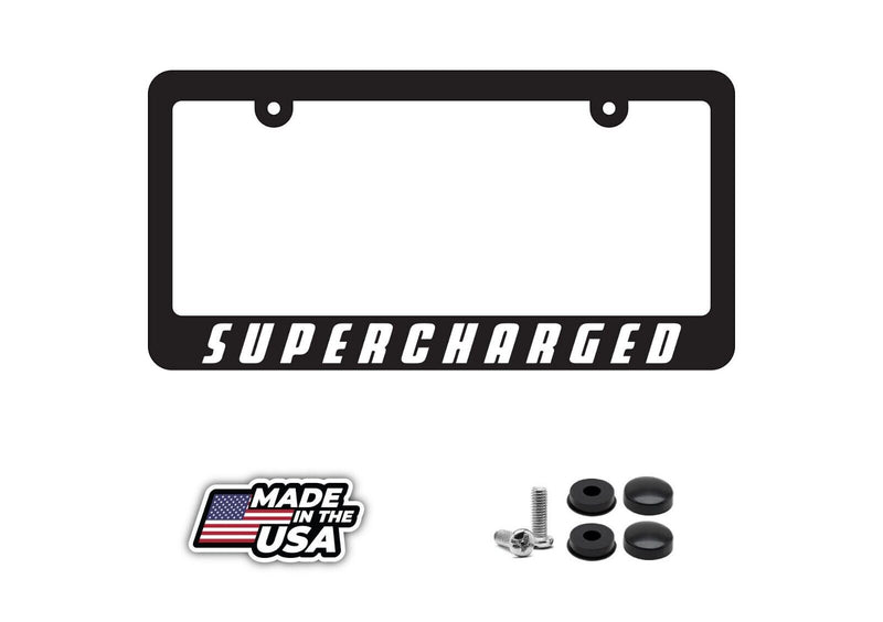 Supercharged License Plate Frame - JDM KDM Plate Cover Racing