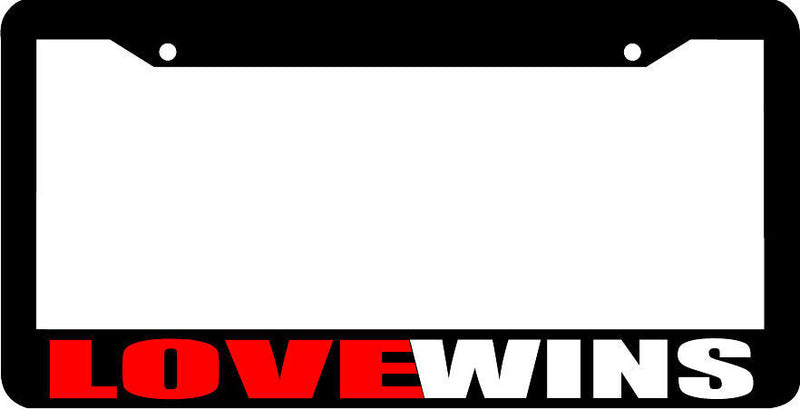 LOVE WINS License Plate Frame