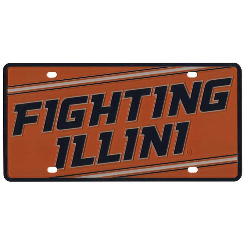 NCAA Illinois Fighting Illini Full Color Mega Inlay License Plate