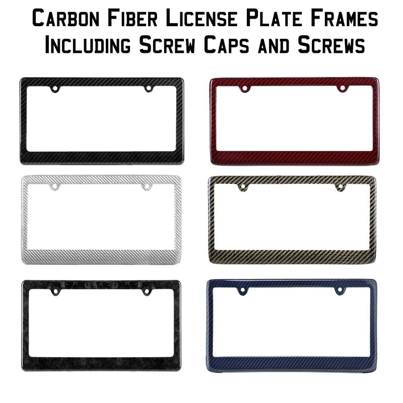 Real Carbon Fiber Thin Top License Plate Frame + Hardware Choose Your Finish