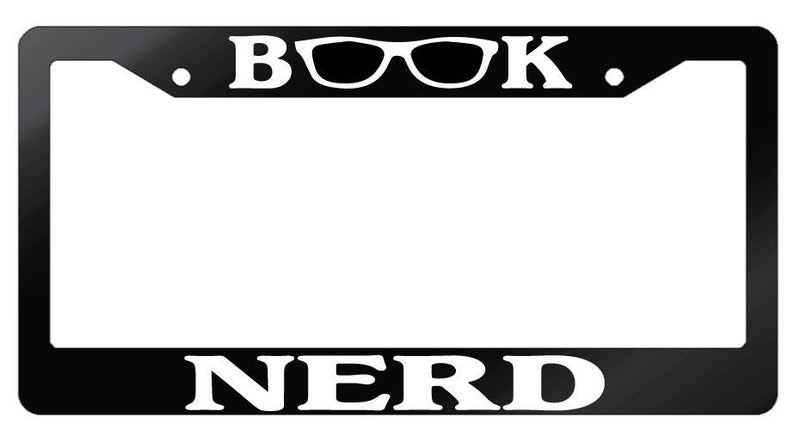 Glossy Black License Frame Book Nerd Auto Accessory  Mod-GRAPH9856236-7018