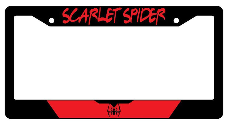 Scarlet For Spider (DESIGN 2) Black Plastic License Plate Frame Auto For Marvel  Mod-GRAPH9856236-2909
