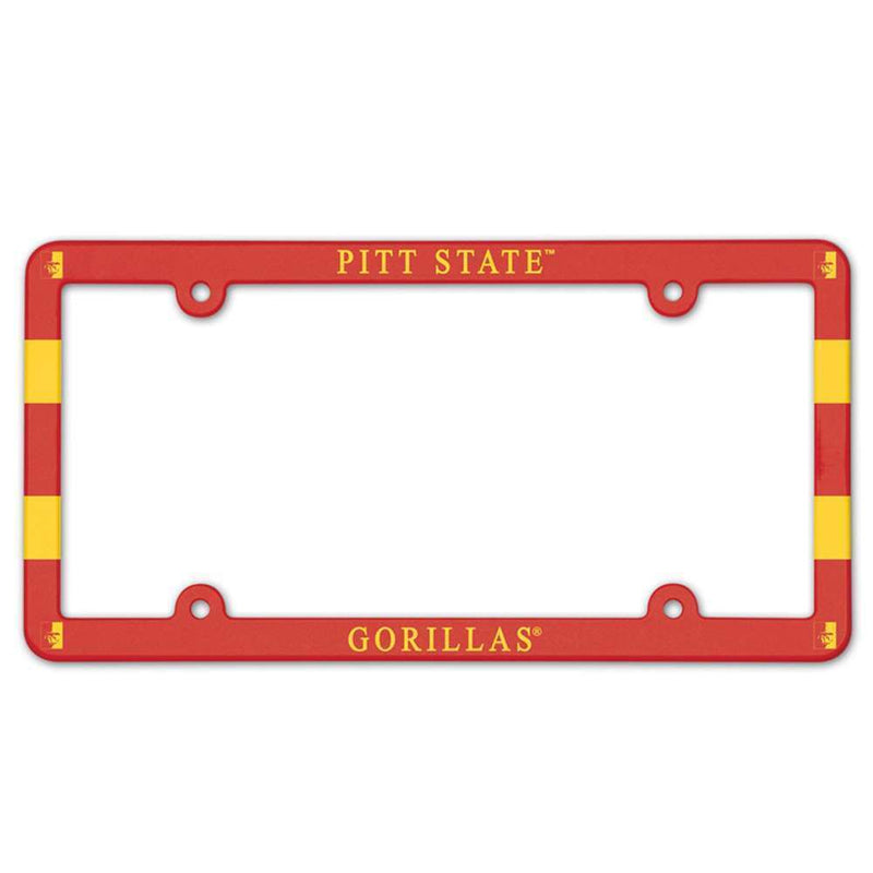 NCAA Pittsburg State Gorillas Plastic License Plate Frame