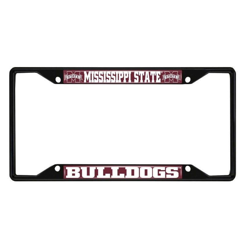 NCAA Mississippi State Bulldogs Black Metal License Plate Frame
