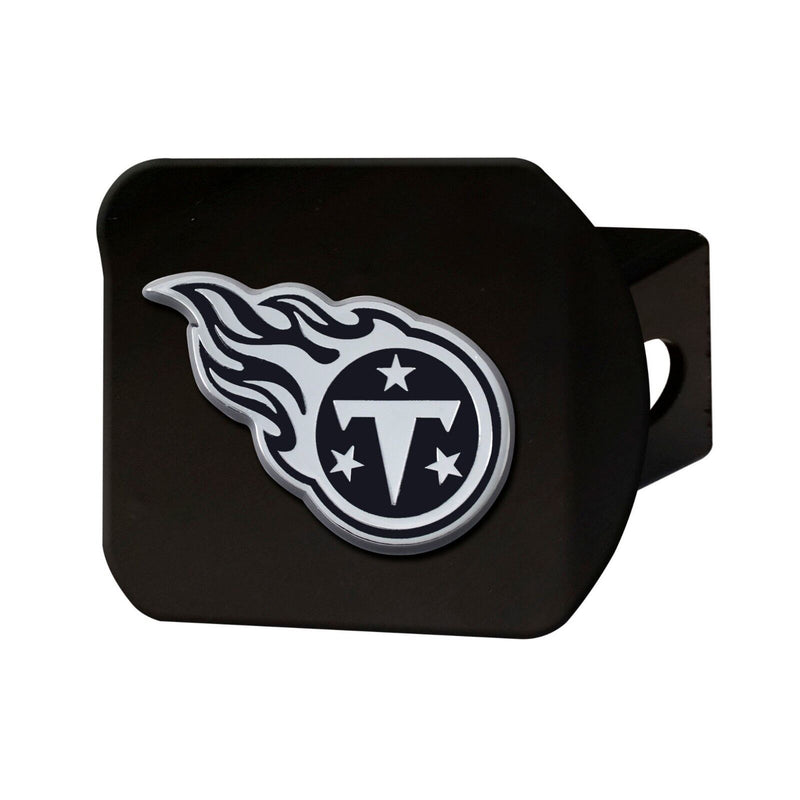 NFL Tennessee Titans 3D Chrome on Black Metal Hitch Cover