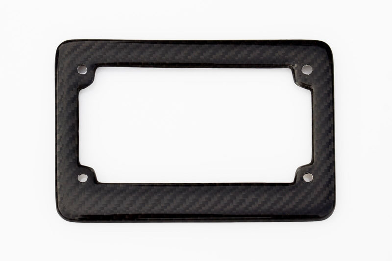 Real 2 Pcs 100% Carbon Fiber Motorcycle License Plate Frame Orignial 3K