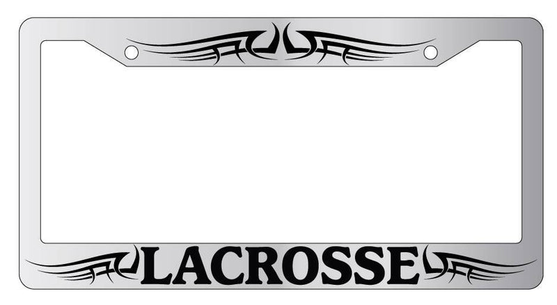 Chrome License Plate Frame LACROSSE TRIBAL 