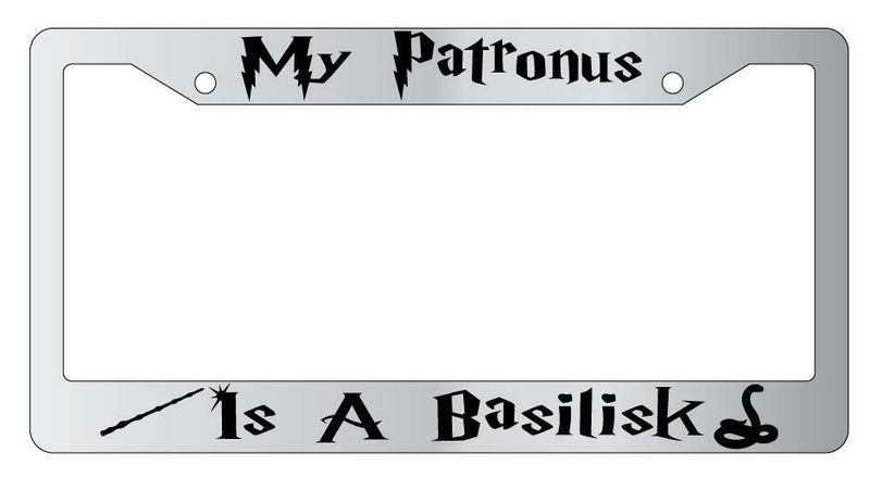 My Patronus Is A Basilisk Chrome METAL License Plate Frame For Harry Potter  Mod-GRAPH9856236-10044