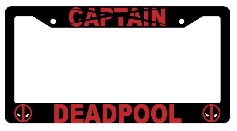 Black Captain (Slash) For Deadpool License Plate Frame Auto Accessory  Mod-GRAPH9856236-3961