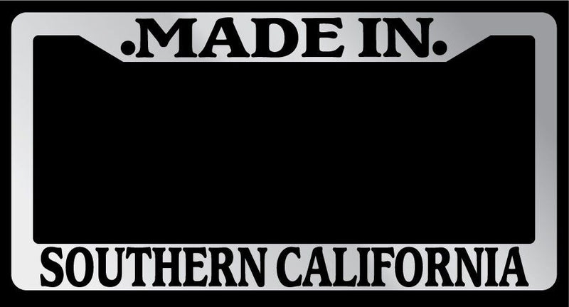 Chrome License Plate Frame "Made in Southern California" Auto Accessory Novelty  Mod-GRAPH9856236-1657