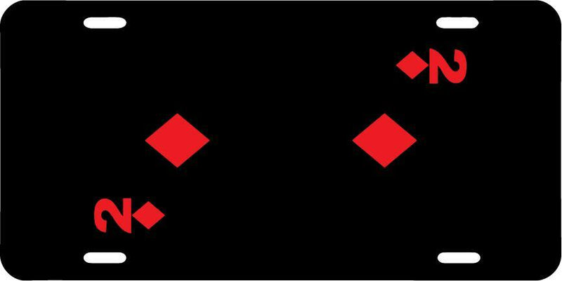 Two Of Diamonds Black Vanity License Plate Mod-GRAPH9856236-7694