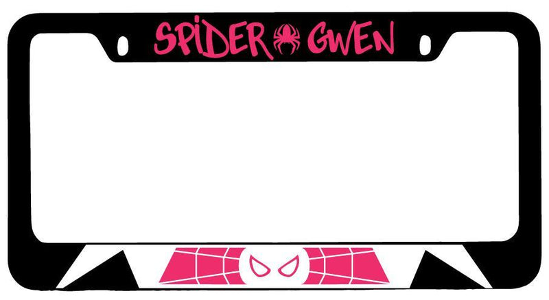 Spider Gwen Black METAL License Plate Frame Auto For Marvel  Mod-GRAPH9856236-8100