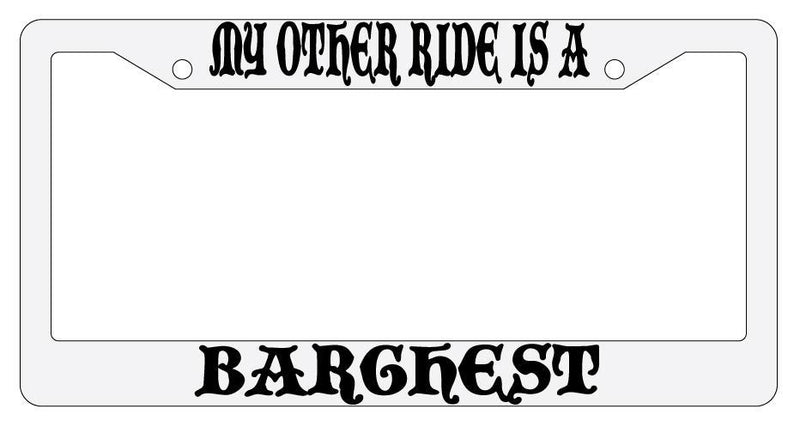 My Other Ride Is A Barghest White Plastic License Plate Frame Auto Fantasy  Mod-GRAPH9856236-781