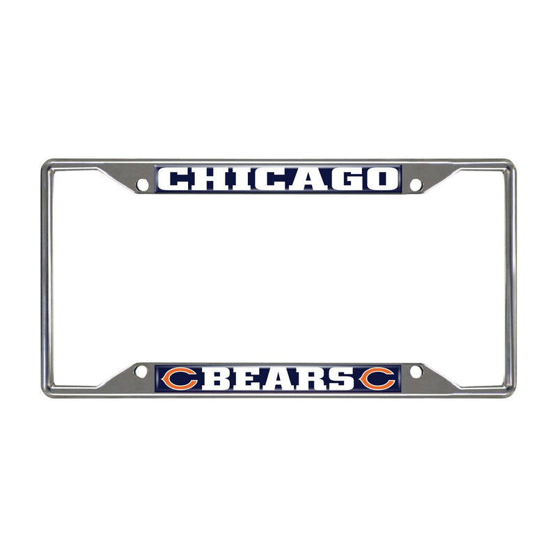 NFL Chicago Bears Chrome Metal License Plate Frame