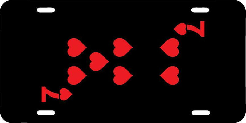 Seven Of Hearts Black Vanity License Plate Mod-GRAPH9856236-7704