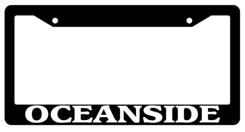 Black License Plate Frame Oceanside City State Auto Accessory Novelty 2455  Mod-GRAPH9856236-326