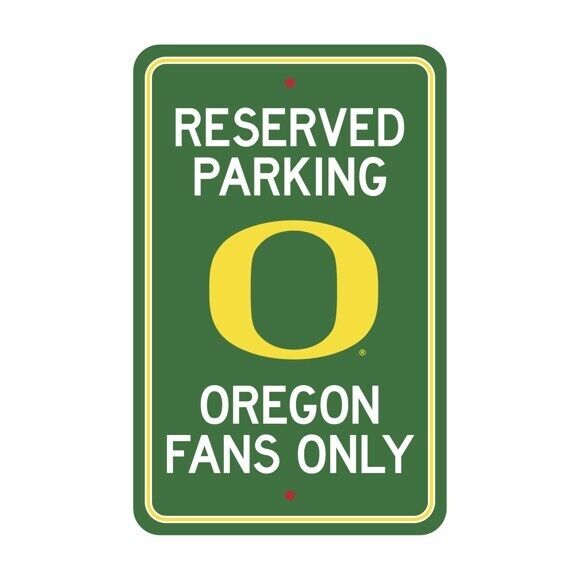 NCAA Oregon Ducks Reserved Parking Sign Large Decor 12"x 18"