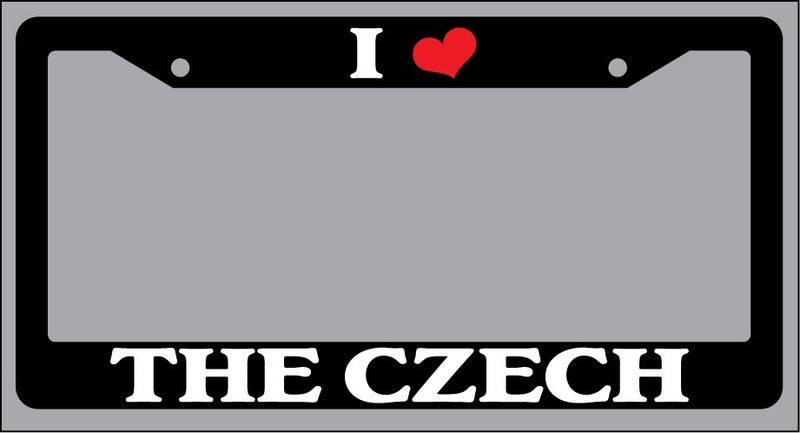 Black License Plate Frame I Heart The Czech Auto Accessory 2007  Mod-GRAPH9856236-857