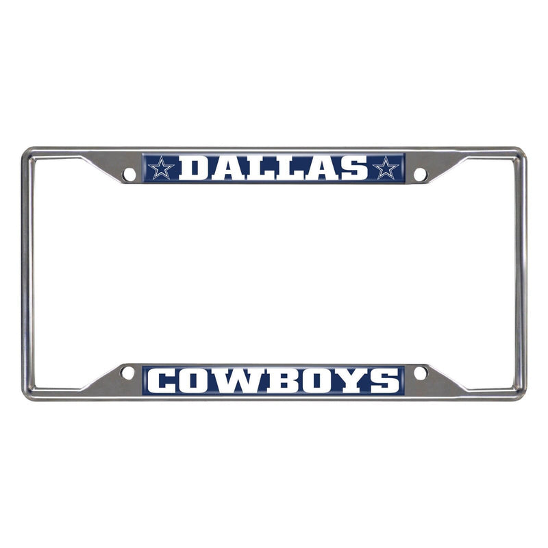 NFL Dallas Cowboys Chrome Metal License Plate Frame