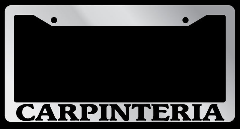 Chrome METAL License Plate Frame CARPINTERIA Auto Accessory 1169  Mod-GRAPH9856236-7823