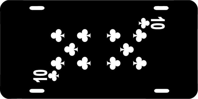 Ten Of Clubs Black Vanity License Plate Mod-GRAPH9856236-7700