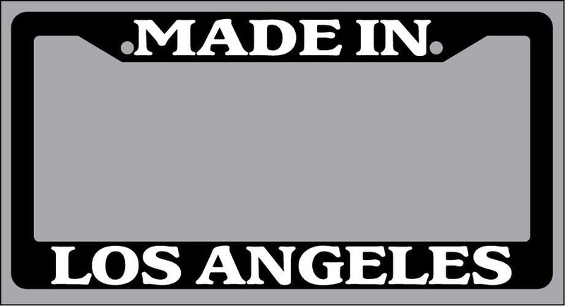 Black License Plate Frame "Made in Los Angeles" Auto Accessory 1535  Mod-GRAPH9856236-10284