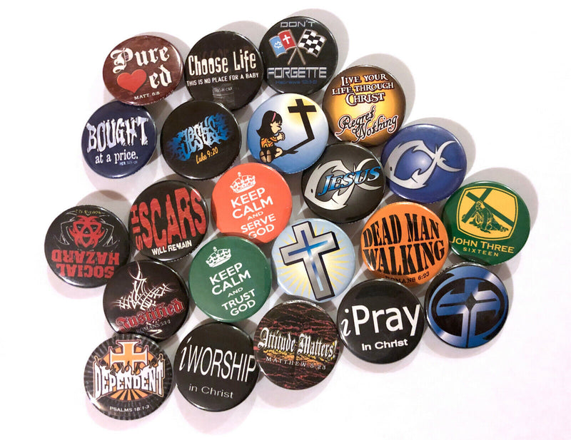 Assorted 50 Pack Of Christian Buttons  Mod-GRAPH9856236-1607