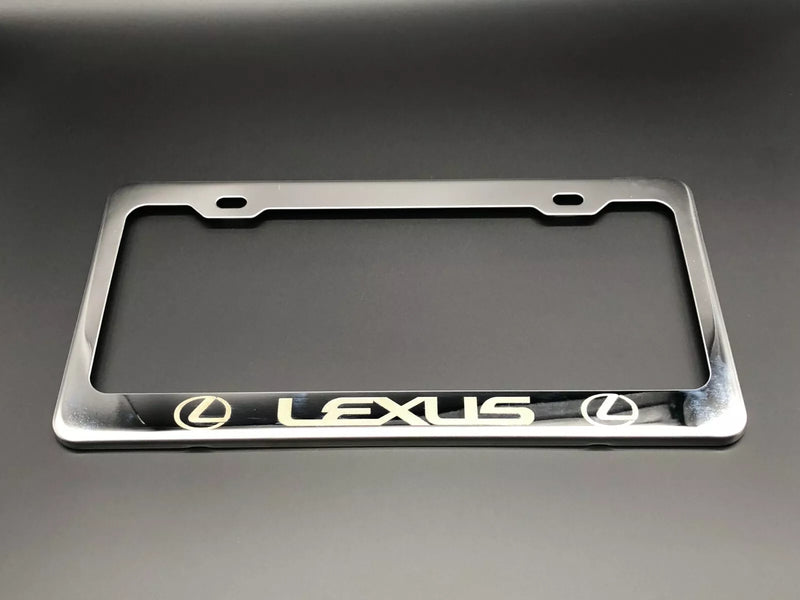 2 x LEXUS LICENSE PLATE FRAME Heavy Duty Stainless Steel with Laser Engraved