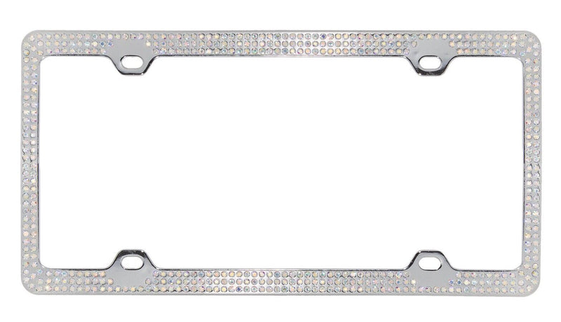 Embedded AB Crystal BLING Rhinestone License Plate Frame w/ Swarovski Elements