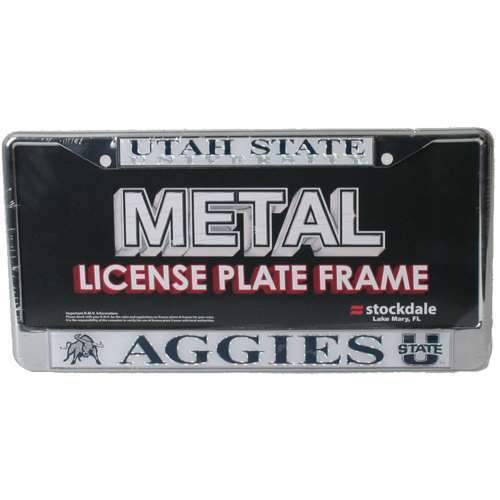 Utah State Aggies Metal License Plate Frame w/Domed Insert