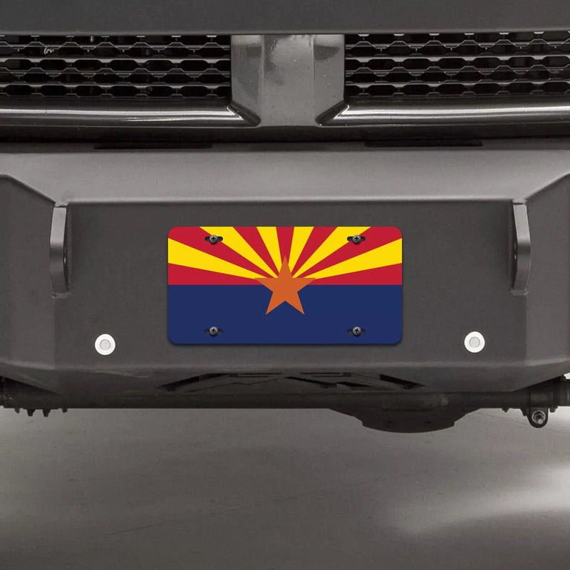 ARIZONA FLAG VEHICLE ALUMINUM LICENSE PLATE FRONT AUTO USA MADE CAR TRUCK