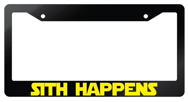 Glossy Black License Frame Sith Happens Auto Accessory  Mod-GRAPH9856236-7016