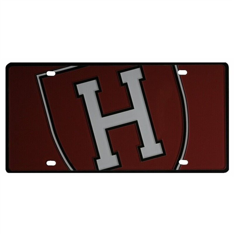 Harvard Crimson Full Color Mega Inlay License Plate